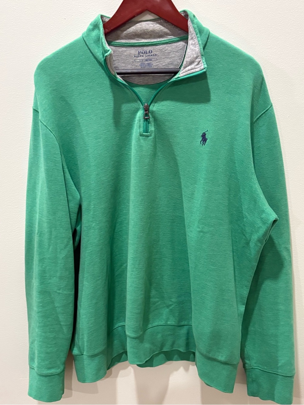 Polo by Ralph Lauren Mint Green Quarter-Zip Pullover